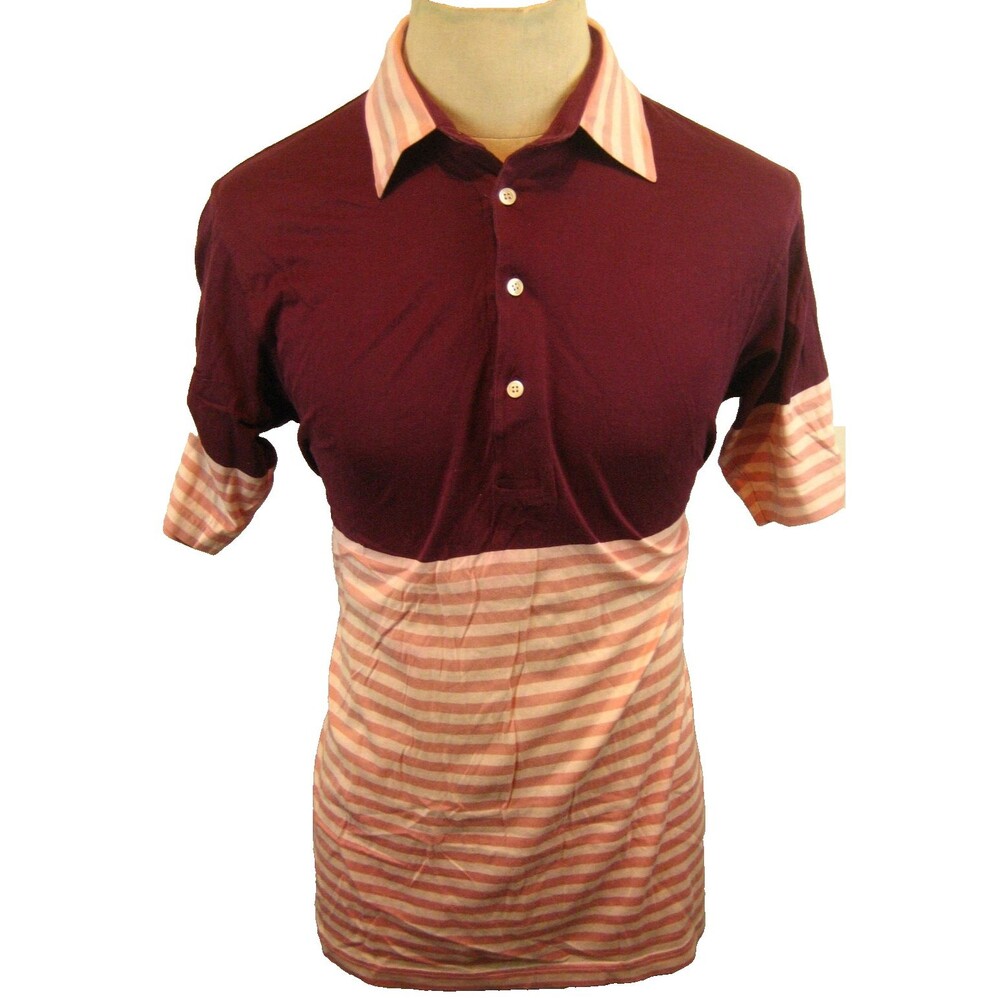 Mens Slazenger Multicolor Panels Cotton SS Golf Polo Casual Shirt sz Lg